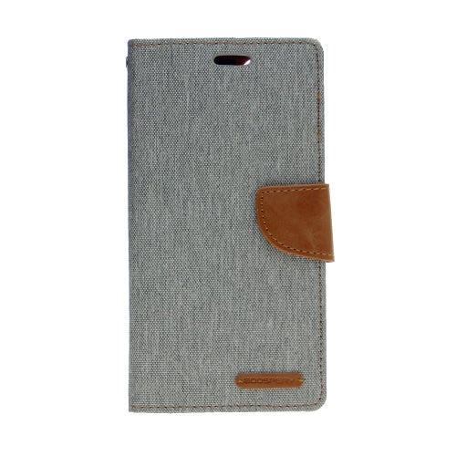 Goospery CANVAS Card Holder Fabric Folio Wallet Flip Stand Case For iPhone 12, iPhone 12 Pro (6.1 inches)