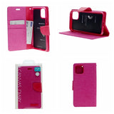 Goospery CANVAS Card Holder Fabric Folio Wallet Flip Stand Case For iPhone 12 Mini (5.4 inches)