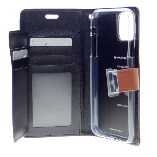 Goospery Rich iPhone 12, iPhone 12 Pro Wallet Case (6.1 inches) Extra Card Slots Leather Flip Cover