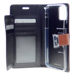 Goospery Rich iPhone 12 Mini Wallet Case (5,4 inches) Extra Card Slots Leather Flip Cover