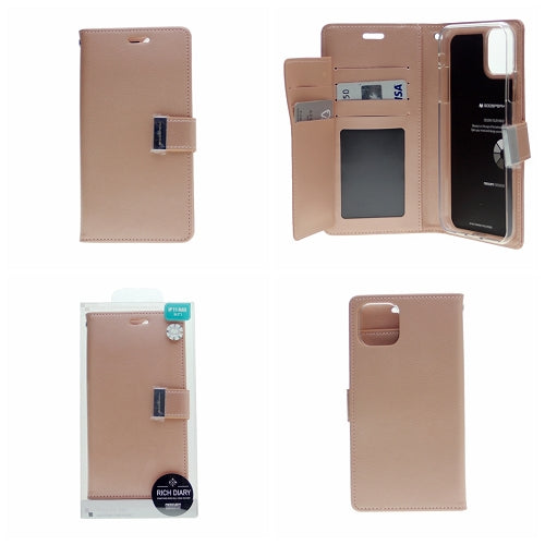 Goospery Rich iPhone 11 Pro Max Wallet Case (6.5 inches) Extra Card Slots Leather Flip Cover