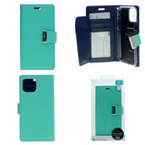 Goospery Rich iPhone 12, iPhone 12 Pro Wallet Case (6.1 inches) Extra Card Slots Leather Flip Cover