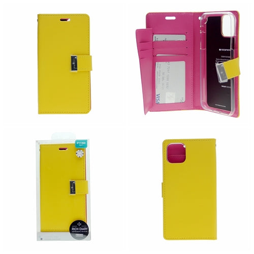 Goospery Rich iPhone 12 Pro Max Wallet Case (6.7 inches) Extra Card Slots Leather Flip Cover