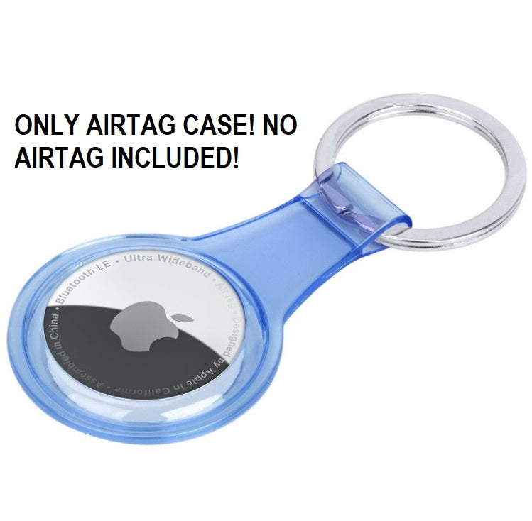 Transparent Rubber Soft TPU Gel Cover For AirTag with Key Ring Holder Case