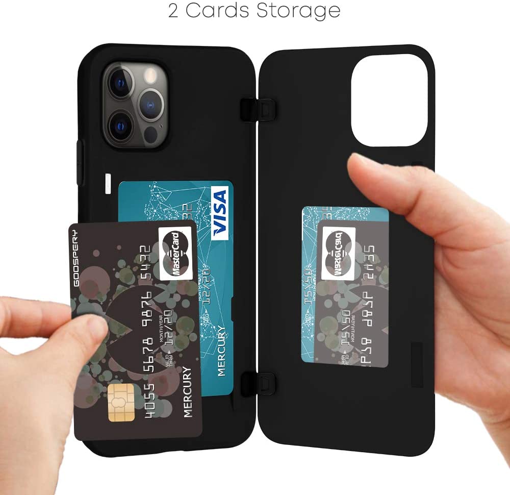 Goospery iPhone 11 Pro Max (6.5 inches) Wallet Case with Card Holder, Protective Dual Layer Bumper Phone Case