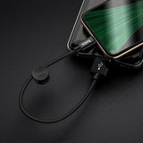 Premium USB to Micro-USB Charging Data Cable 0.25m Current 2.4A With Round Wire Clip