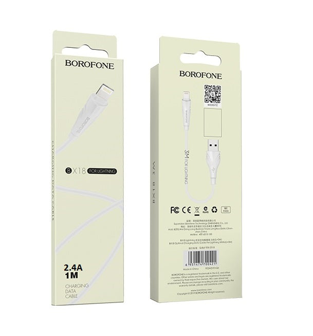 BOROFONE BX18 Optimal Charging Data Sync Cable For USB-Lightning devices