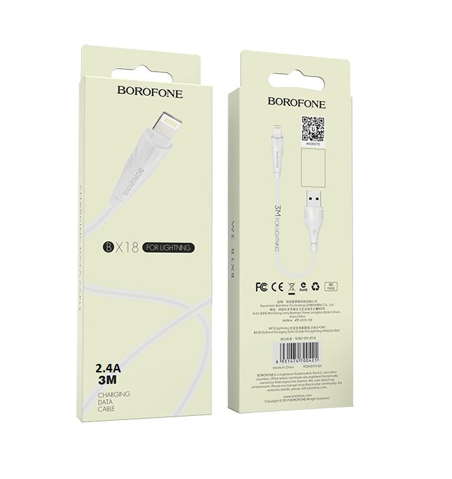 BOROFONE BX18 Optimal Charging Data Sync Cable For USB-Lightning devices