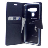 Goospery CANVAS Card Holder Fabric Folio Wallet Flip Stand Case For LG G8 ThinQ(2019) 6.1"
