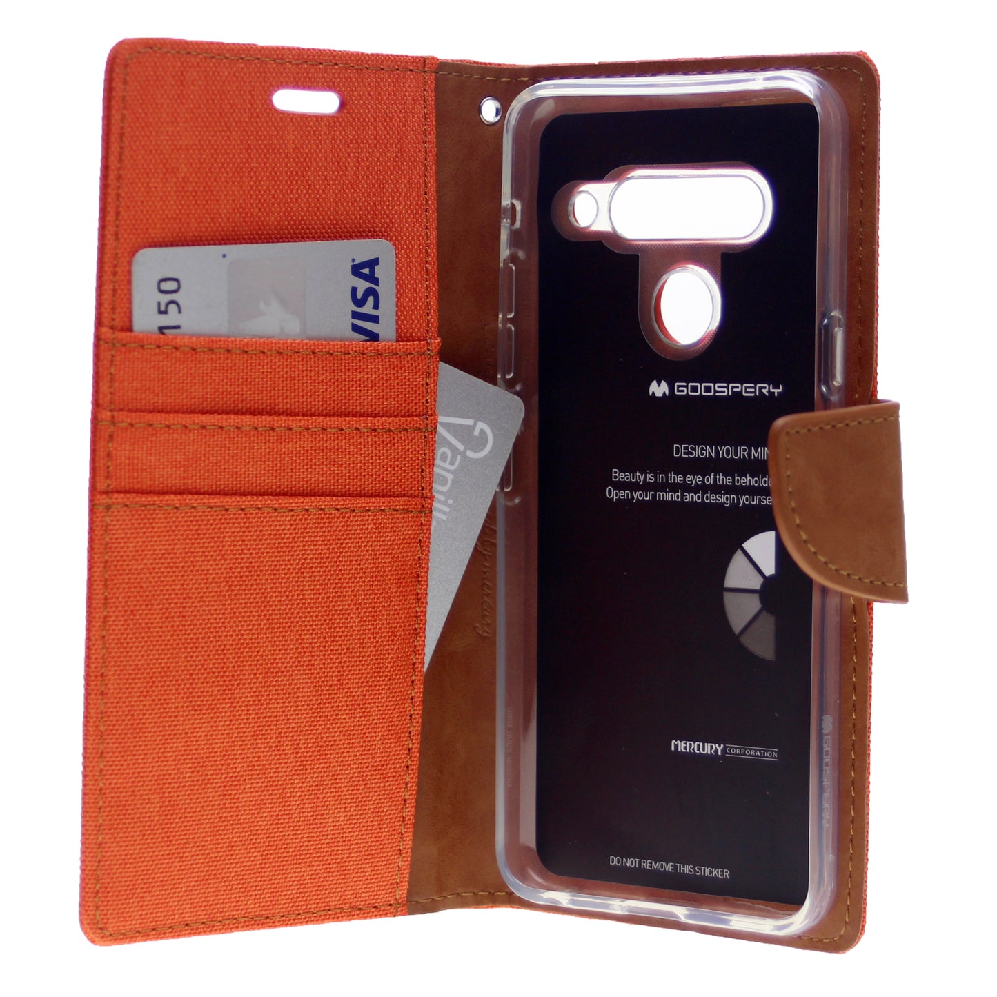 Goospery CANVAS Card Holder Fabric Folio Wallet Flip Stand Case For LG G8 ThinQ(2019) 6.1"