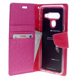 Goospery CANVAS Card Holder Fabric Folio Wallet Flip Stand Case For LG G8 ThinQ(2019) 6.1"