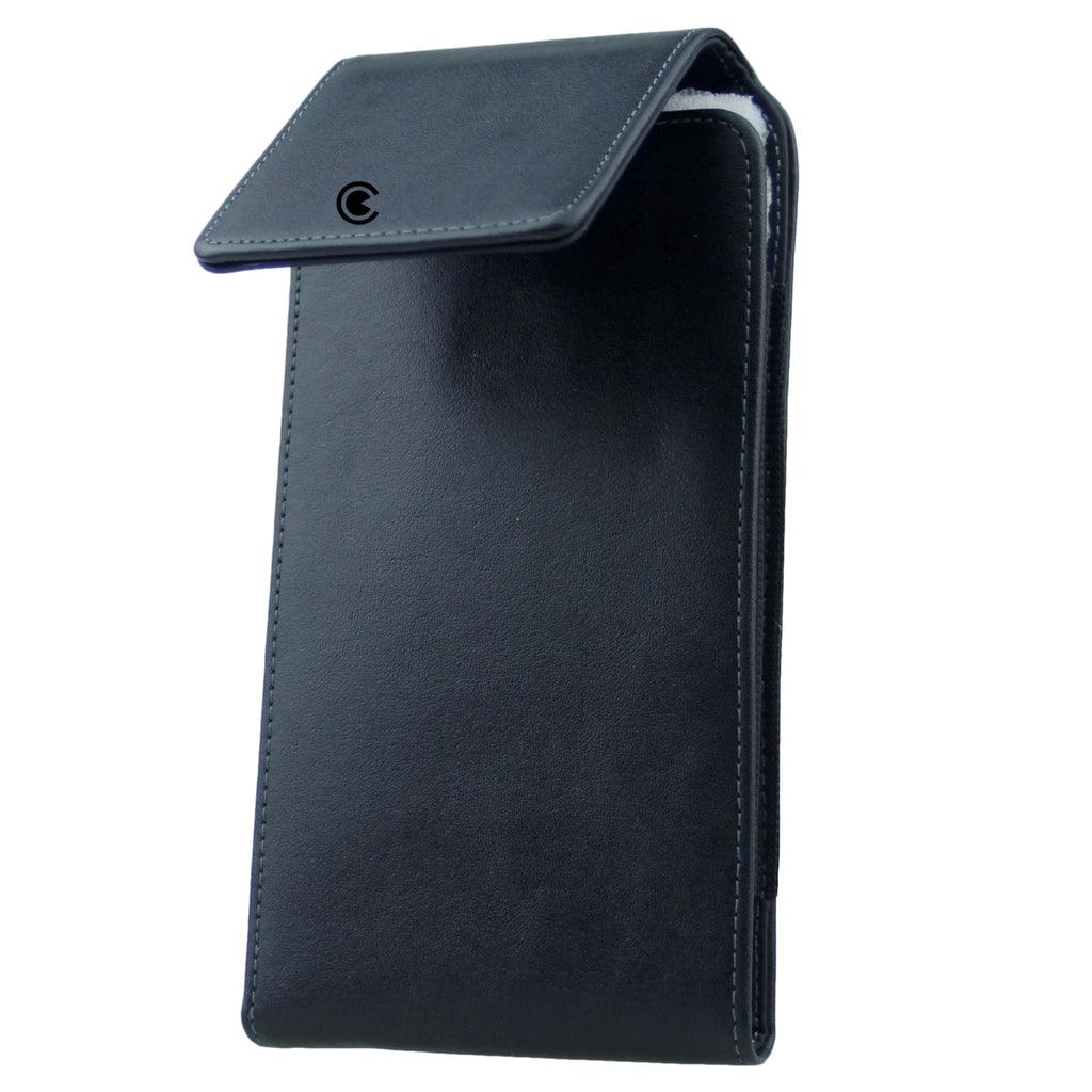 Premium Vertical PU Leather Pouch with Card Slot (fits the Phone +heavy duty protective case)
