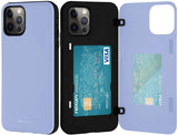 Goospery iPhone 12/12Pro (6.1") Wallet Case with Card Holder, Protective Dual Layer Bumper Phone Case