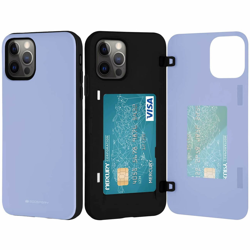Goospery iPhone 12 Mini (5.4") Wallet Case with Card Holder, Protective Dual Layer Bumper Phone Case