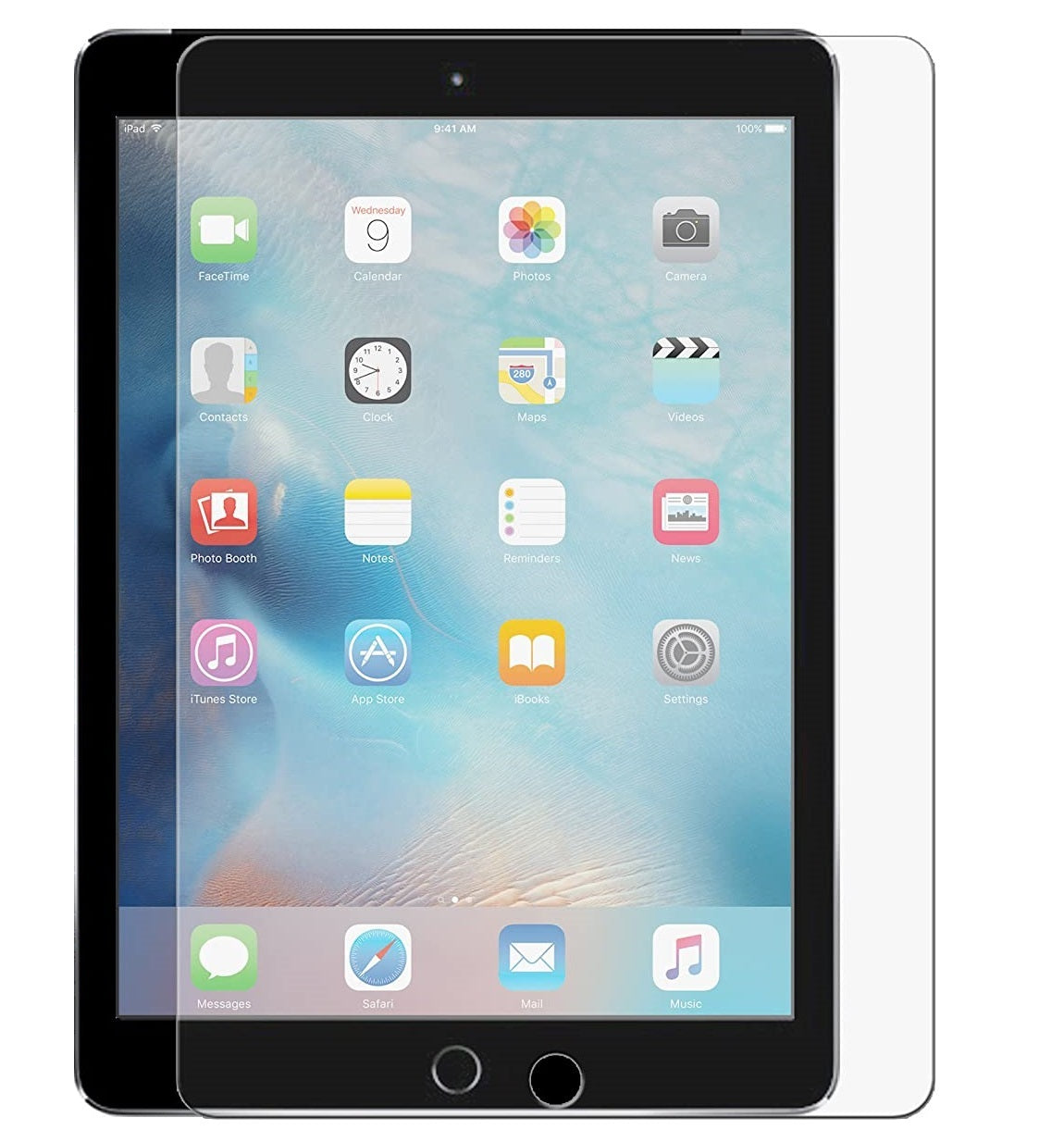 [1Piece] Tempered Glass Screen Protector for iPad Air(5th Gen), Air2 (6th Gen), 9.7"(2017) (2018)