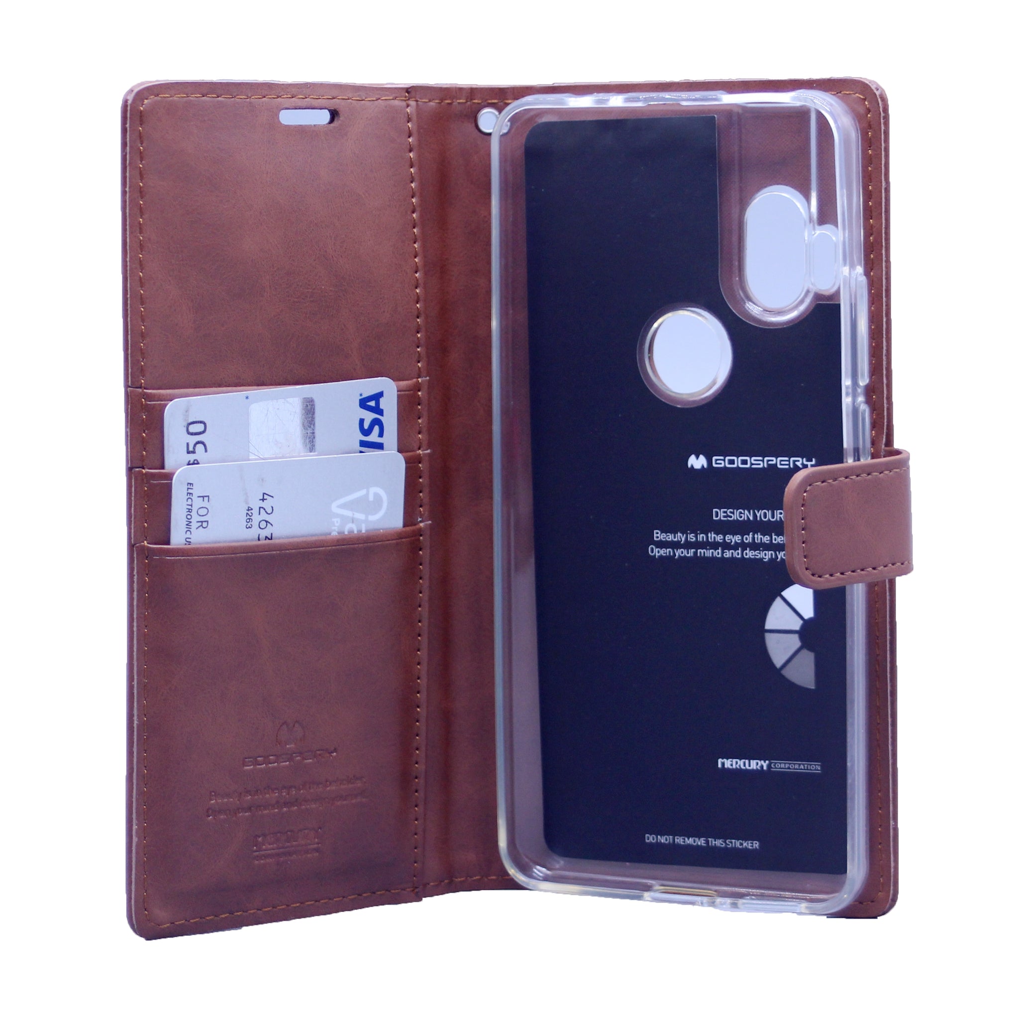Goospery Blue Moon w/Magnet Clip Leather Wallet Folio Flip Stand Case for Motorola Moto One Hyper(20) 6.5"