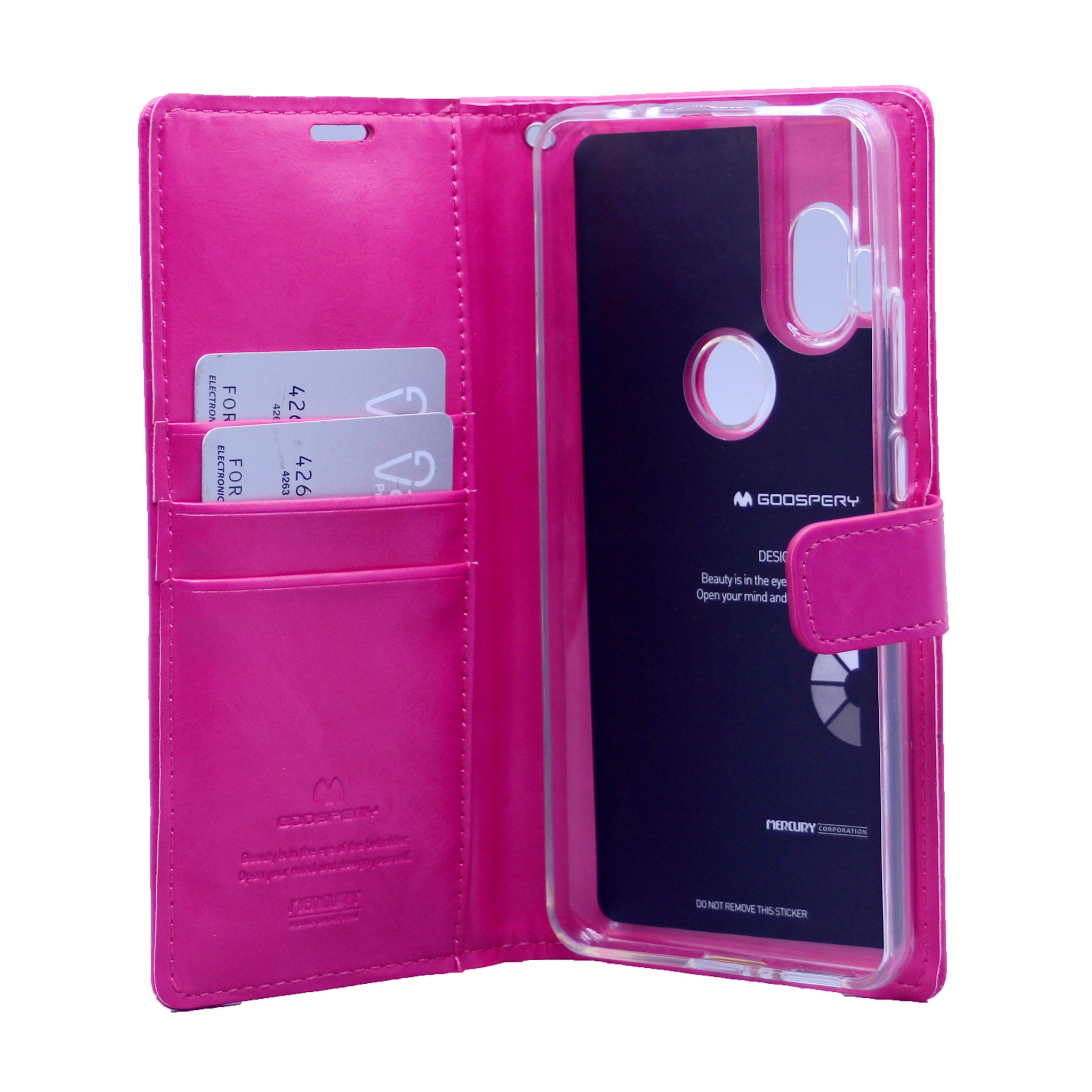 Goospery Blue Moon w/Magnet Clip Leather Wallet Folio Flip Stand Case for Motorola Moto One Hyper(20) 6.5"