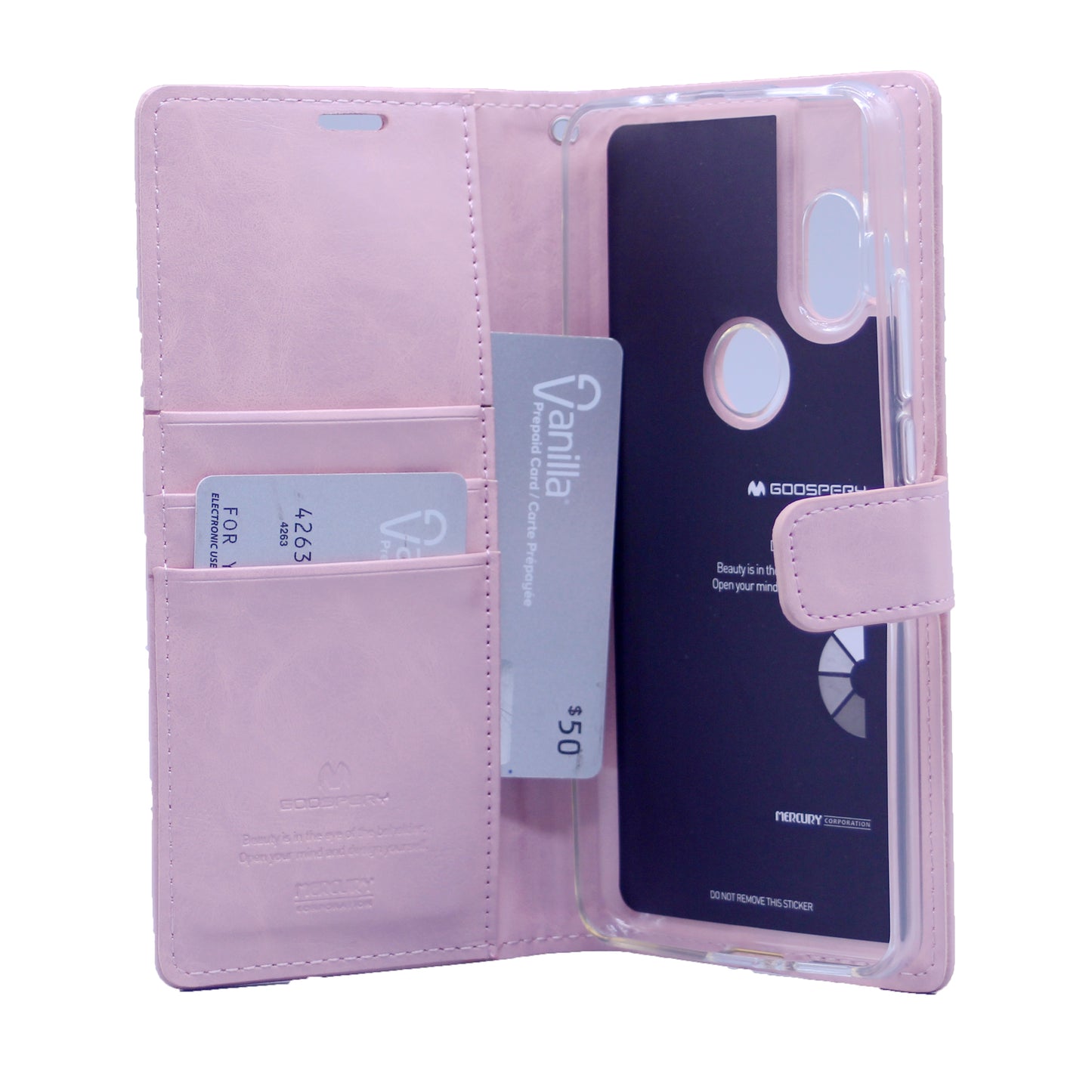 Goospery Blue Moon w/Magnet Clip Leather Wallet Folio Flip Stand Case for Motorola Moto One Hyper(20) 6.5"
