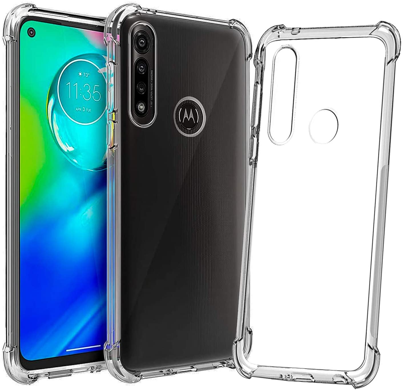 Thin Soft Gel Rubber Bumper Back Cover Case For Motorola Moto G Power(2020) 6.4"