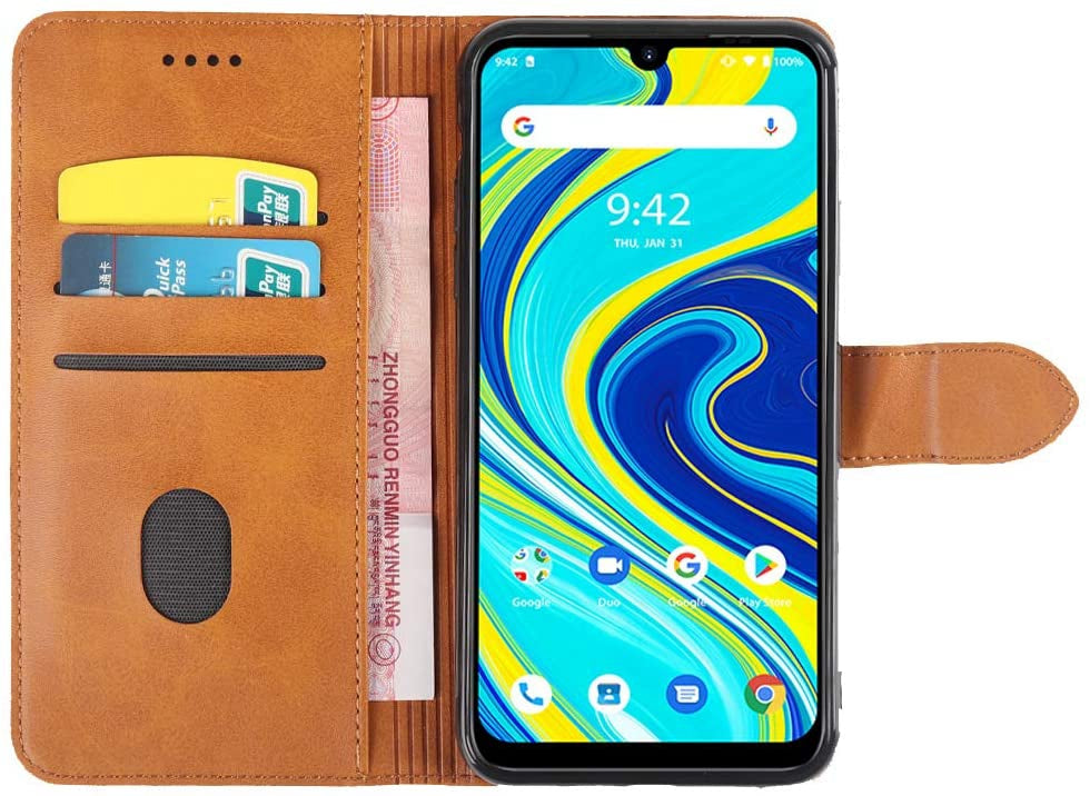 Simulate Leather Folio Wallet Flip Case 3 Card Slot w/Magnetic Clip Cover For Motorola Moto G Power(2021) 6.6"