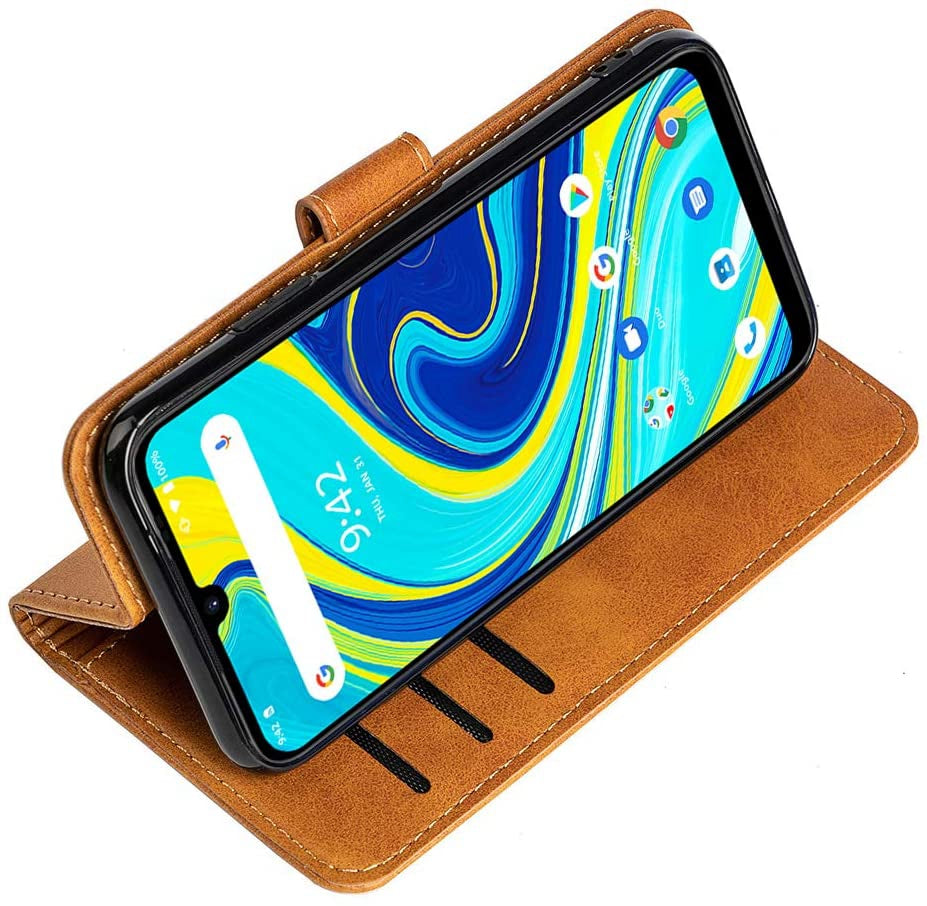 Simulate Leather Folio Wallet Flip Case 3 Card Slot w/Magnetic Clip Cover For Motorola Moto G Power(2021) 6.6"