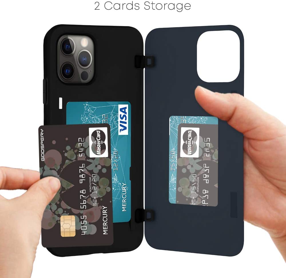 Goospery iPhone 11 Pro Max (6.5 inches) Wallet Case with Card Holder, Protective Dual Layer Bumper Phone Case