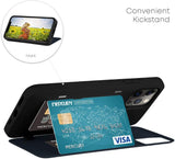 Goospery iPhone 12 Mini (5.4") Wallet Case with Card Holder, Protective Dual Layer Bumper Phone Case
