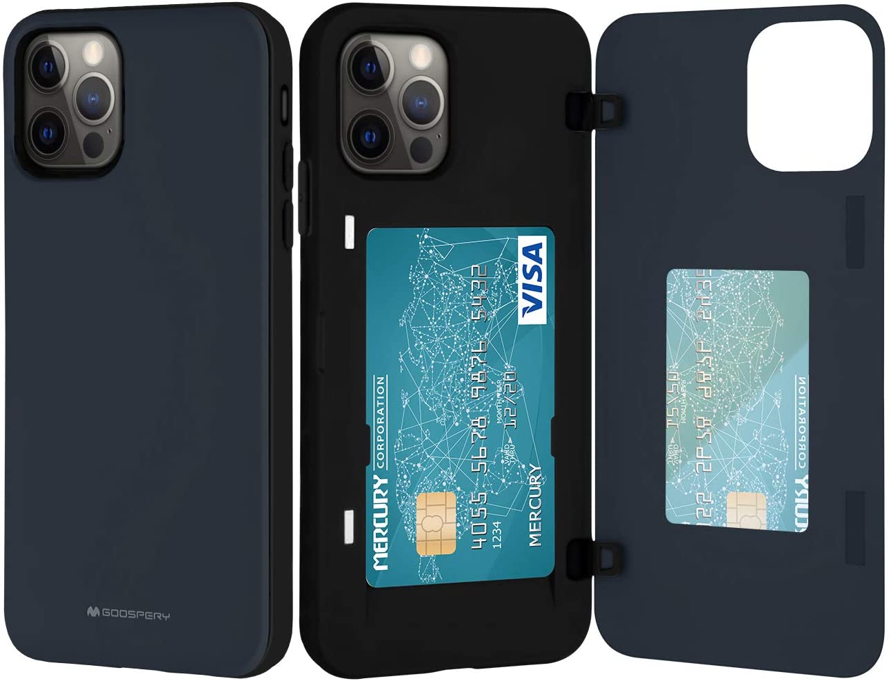 Goospery iPhone 11 Pro (5.8 inches) Wallet Case with Card Holder, Protective Dual Layer Bumper Phone Case