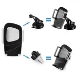 Coocheer Universal Adjustable Grip Both Suction and Air Vent Car Smartphone Holder