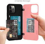 Goospery iPhone 12/12Pro (6.1") Wallet Case with Card Holder, Protective Dual Layer Bumper Phone Case