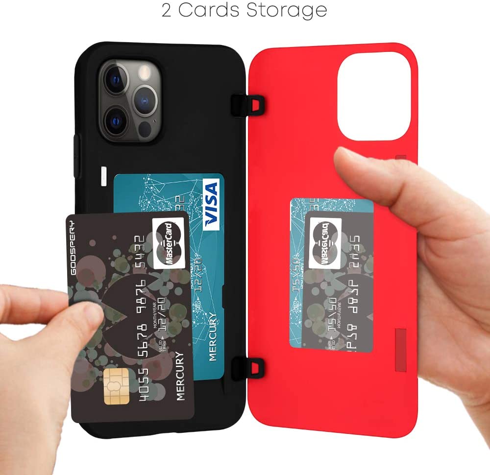 Goospery iPhone 11 Pro Max (6.5 inches) Wallet Case with Card Holder, Protective Dual Layer Bumper Phone Case