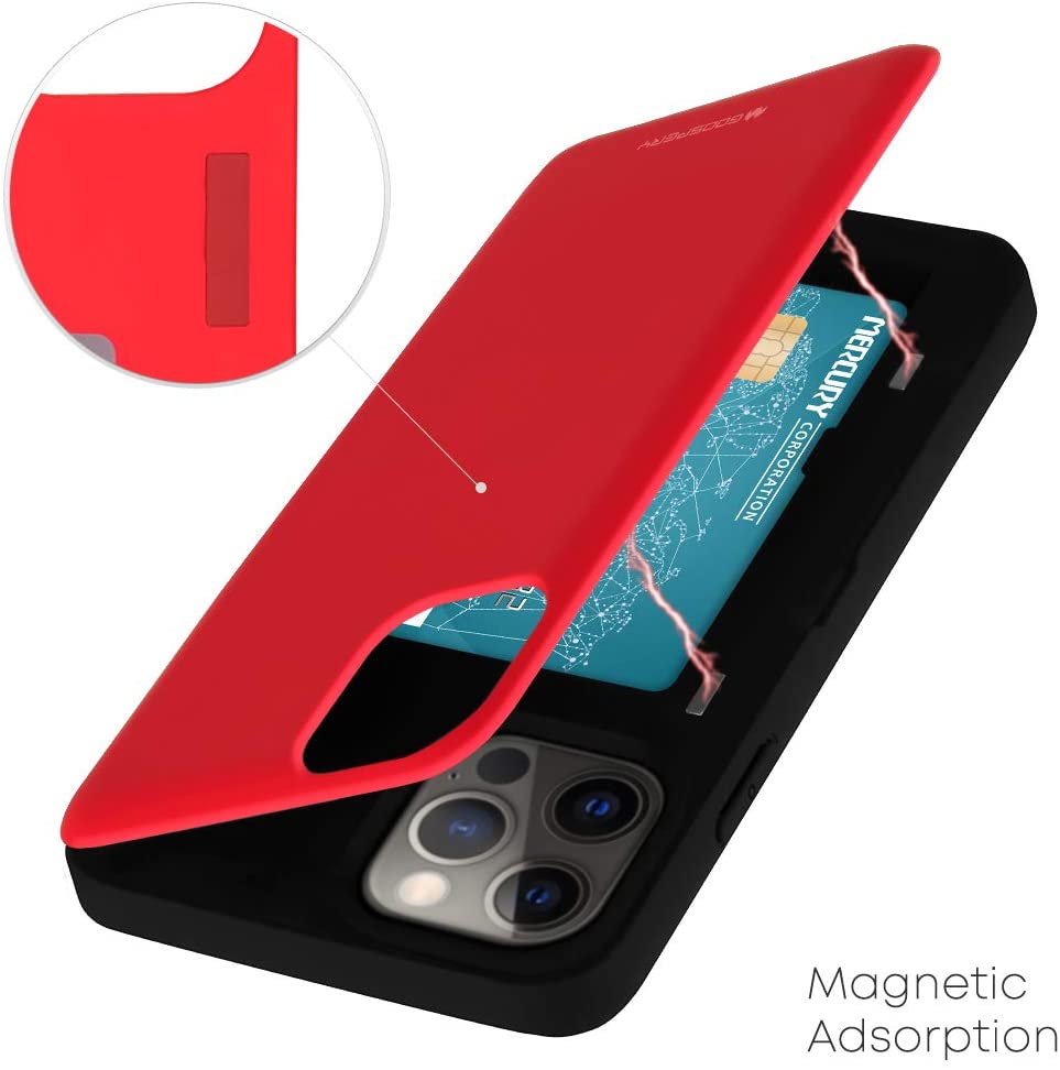 Goospery iPhone 12Pro (6.7") Max Wallet Case with Card Holder, Protective Dual Layer Bumper Phone Case