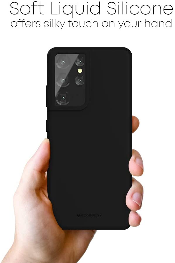 Goospery Liquid Silicone Case for Samsung Galaxy S21 Ultra 5G(2021) Jelly Rubber Bumper Case with Soft Microfiber Lining