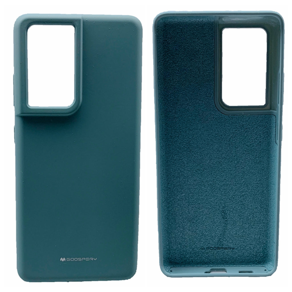 Goospery Liquid Silicone Case for Samsung Galaxy S21 Ultra 5G(2021) Jelly Rubber Bumper Case with Soft Microfiber Lining