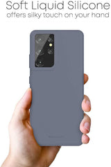 Goospery Liquid Silicone Case for Samsung Galaxy S21 Ultra 5G(2021) Jelly Rubber Bumper Case with Soft Microfiber Lining