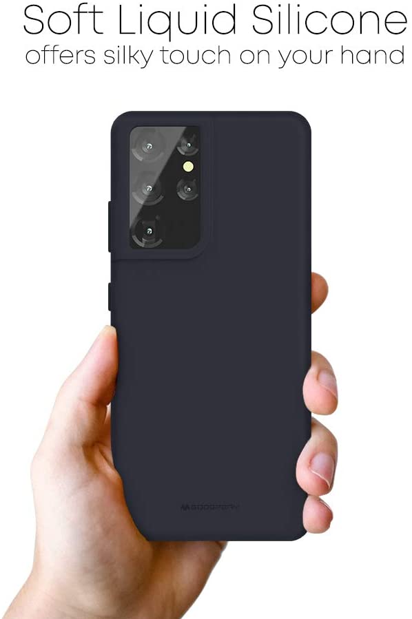 Goospery Liquid Silicone Case for Samsung Galaxy S21 Ultra 5G(2021) Jelly Rubber Bumper Case with Soft Microfiber Lining
