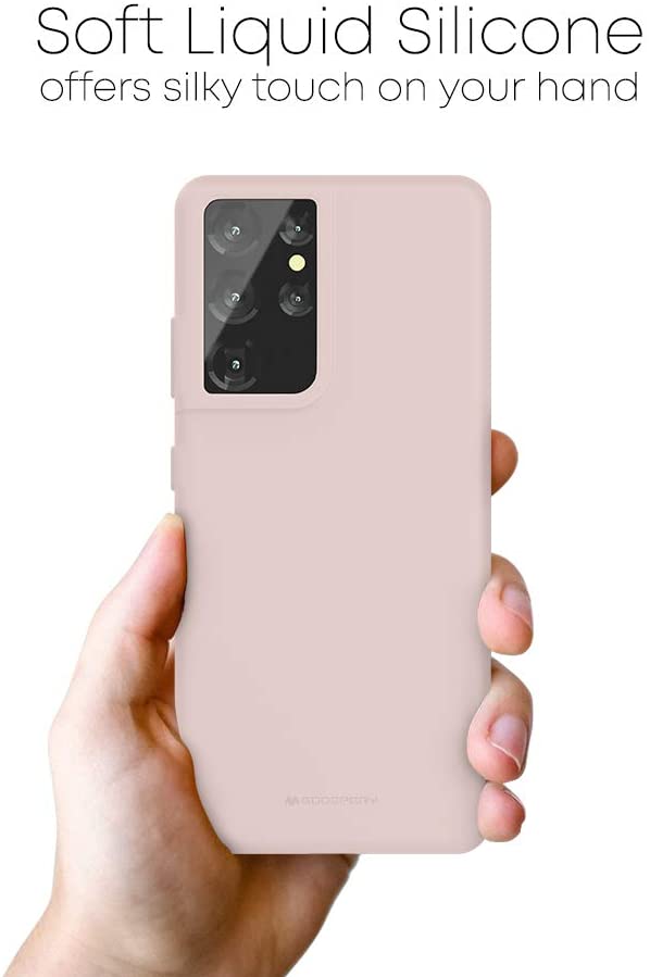 Goospery Liquid Silicone Case for Samsung Galaxy S21 Ultra 5G(2021) Jelly Rubber Bumper Case with Soft Microfiber Lining