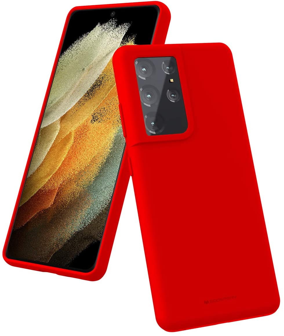Goospery Liquid Silicone Case for Samsung Galaxy S21 Ultra 5G(2021) Jelly Rubber Bumper Case with Soft Microfiber Lining