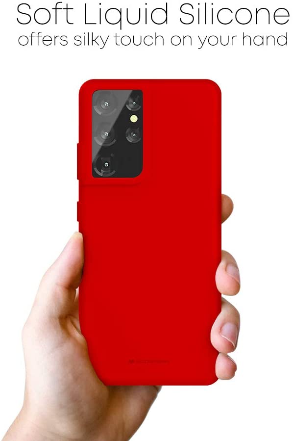 Goospery Liquid Silicone Case for Samsung Galaxy S21 Ultra 5G(2021) Jelly Rubber Bumper Case with Soft Microfiber Lining