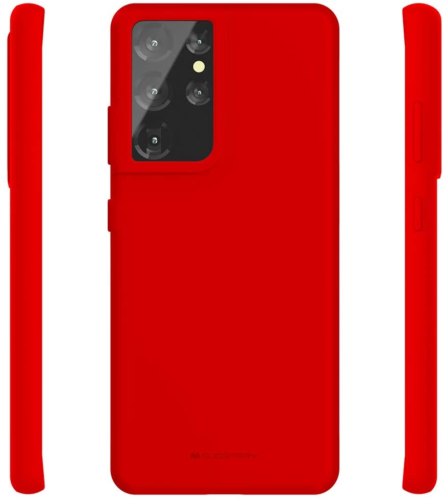 Goospery Liquid Silicone Case for Samsung Galaxy S21 Ultra 5G(2021) Jelly Rubber Bumper Case with Soft Microfiber Lining