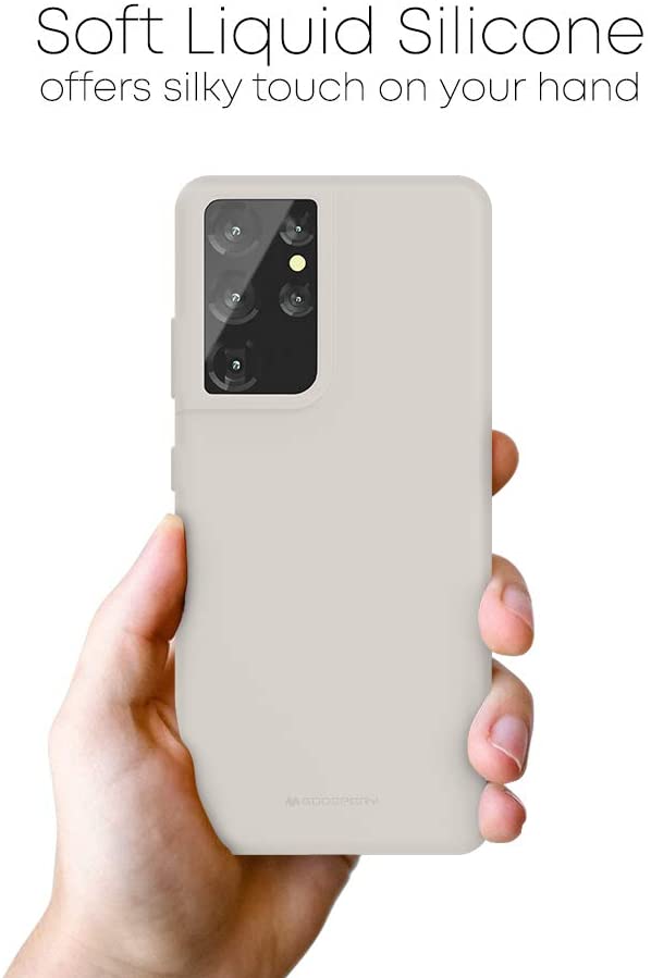 Goospery Liquid Silicone Case for Samsung Galaxy S21 Ultra 5G(2021) Jelly Rubber Bumper Case with Soft Microfiber Lining