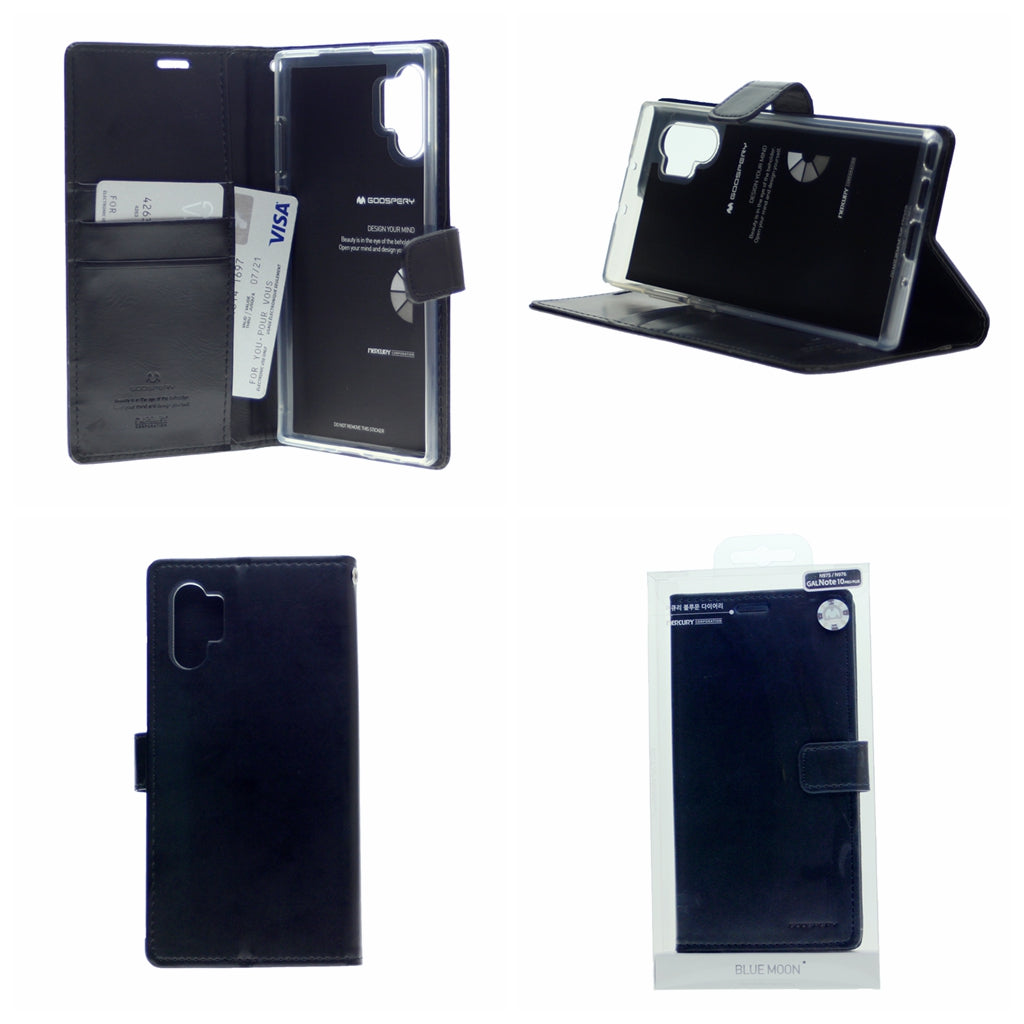 Goospery Blue Moon w/Magnet Clip Leather Wallet Folio Flip Stand Case for Galaxy A32 5G (6.5 inches)