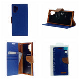 Goospery CANVAS Card Holder Fabric Folio Wallet Flip Stand Case For Galaxy A32 (6.5 inches)