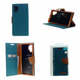 Goospery CANVAS Card Holder Fabric Folio Wallet Flip Stand Case For Galaxy A32 (6.5 inches)