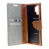 Goospery CANVAS Card Holder Fabric Folio Wallet Flip Stand Case For Galaxy A32 (6.5 inches)