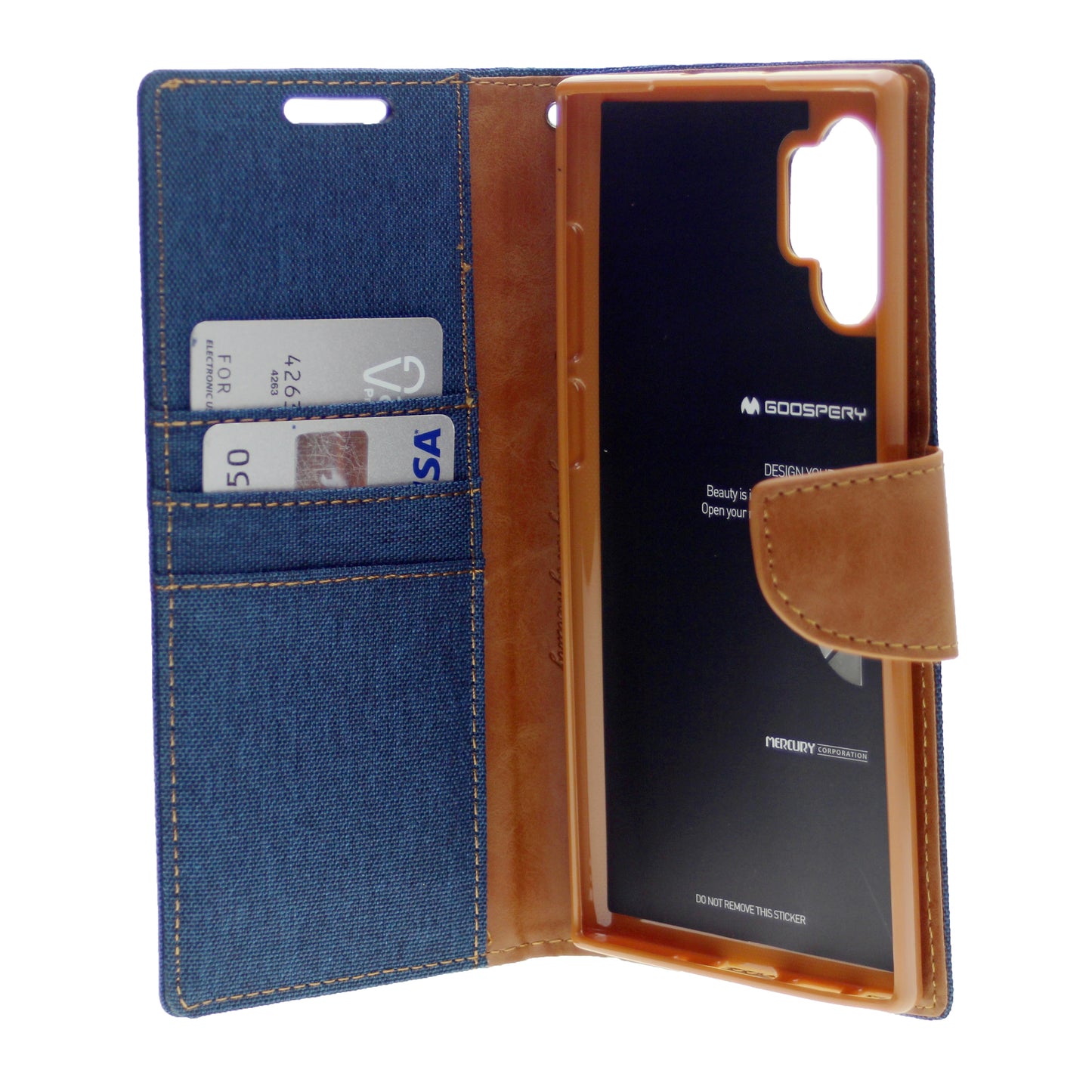 Goospery CANVAS Card Holder Fabric Folio Wallet Flip Stand Case For Galaxy A32 (6.5 inches)