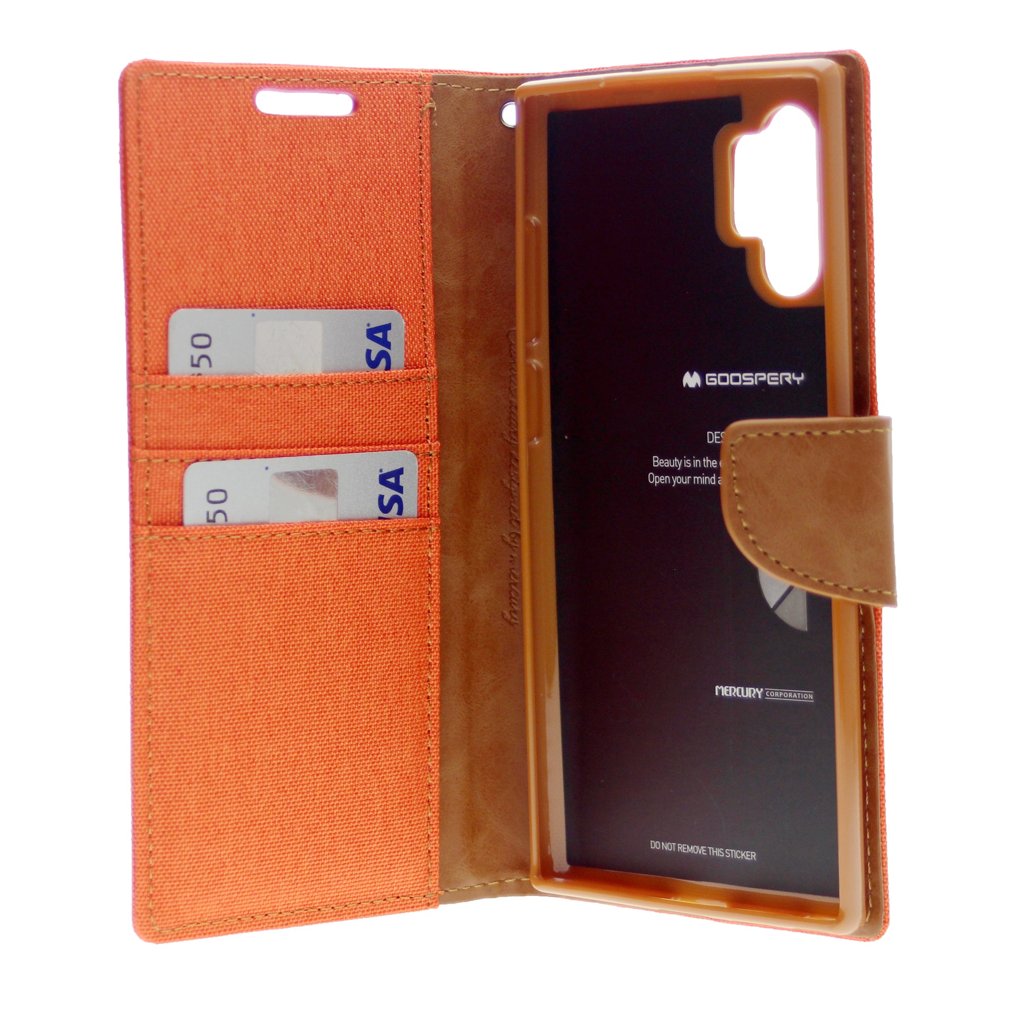 Goospery CANVAS Card Holder Fabric Folio Wallet Flip Stand Case For Galaxy A32 (6.5 inches)