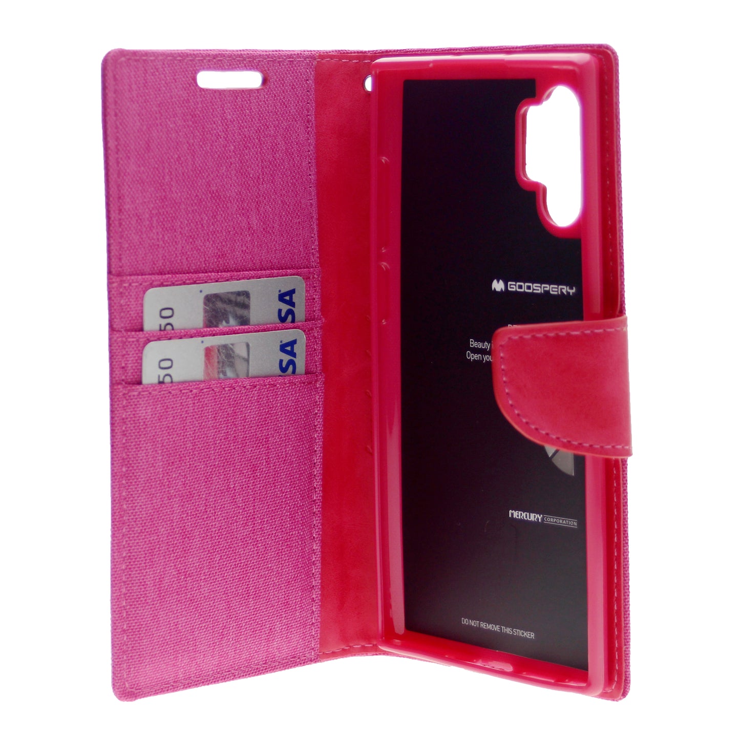 Goospery CANVAS Card Holder Fabric Folio Wallet Flip Stand Case For Galaxy A32 (6.5 inches)