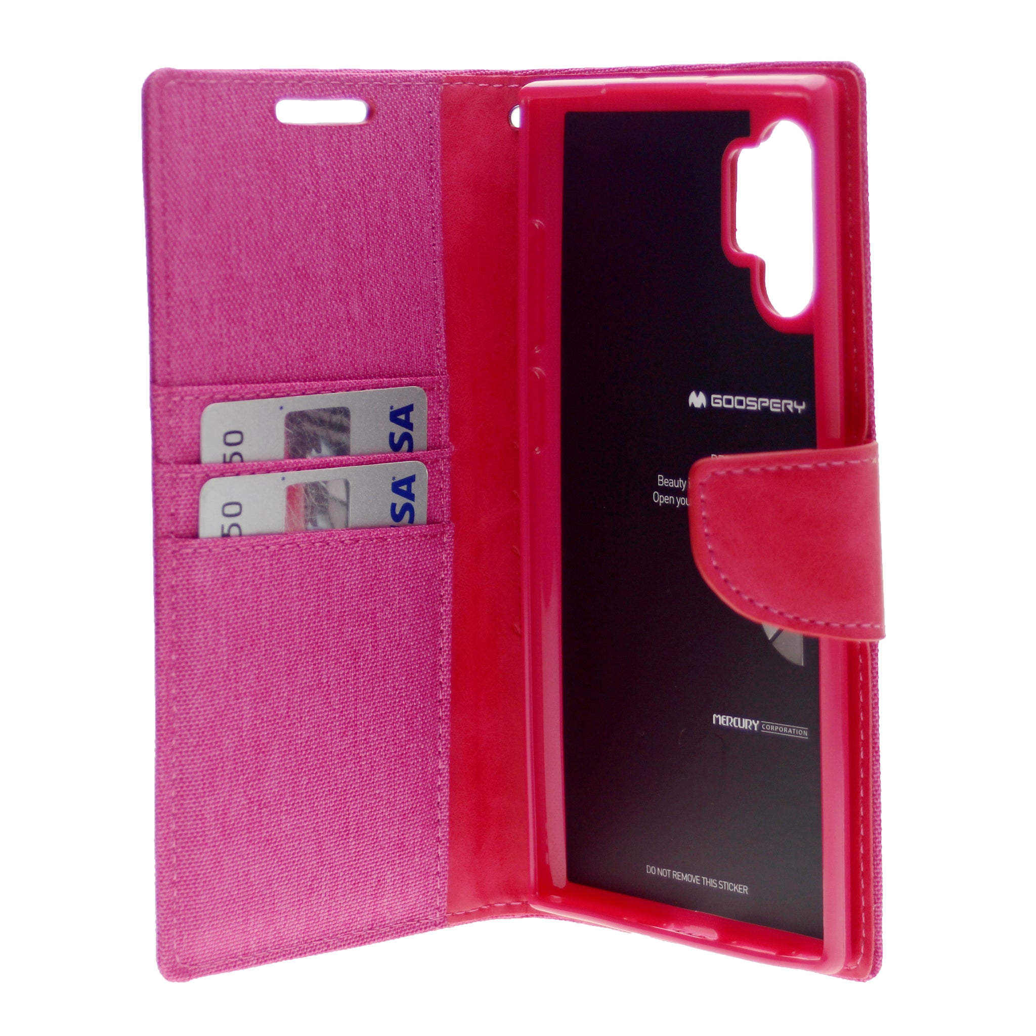 Goospery CANVAS Card Holder Fabric Folio Wallet Flip Stand Case For Galaxy A32 (6.5 inches)