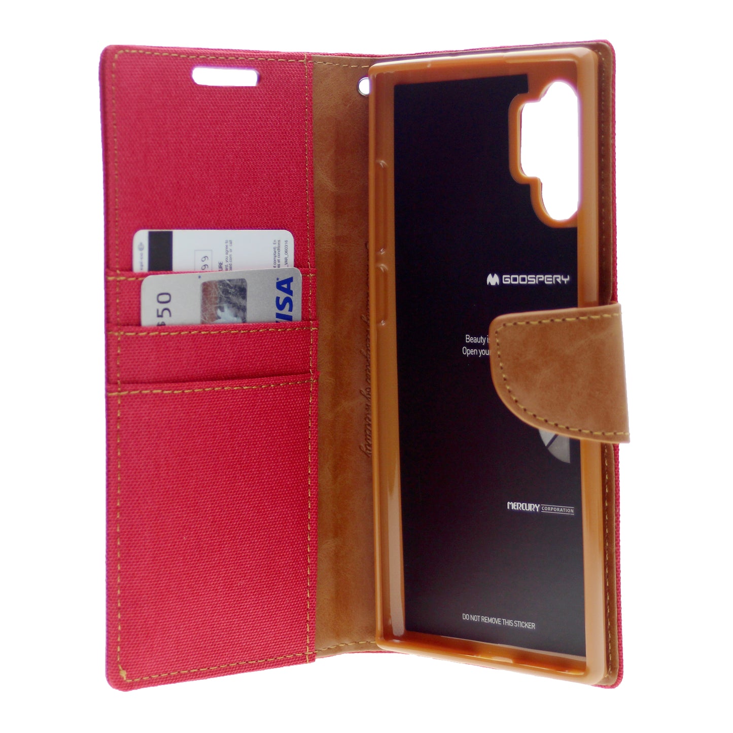 Goospery CANVAS Card Holder Fabric Folio Wallet Flip Stand Case For Galaxy A32 (6.5 inches)